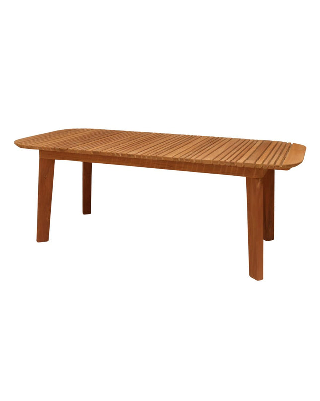 Home ESPRIT teakhouten eettafel 200x90x74 cm met stevig tafelblad en moderne design, geschikt voor huis en koken.