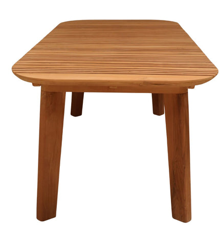 Home ESPRIT teakhouten eettafel 200x90x74 cm voor huis en koken, met een ruime, stijlvolle houten tafel.