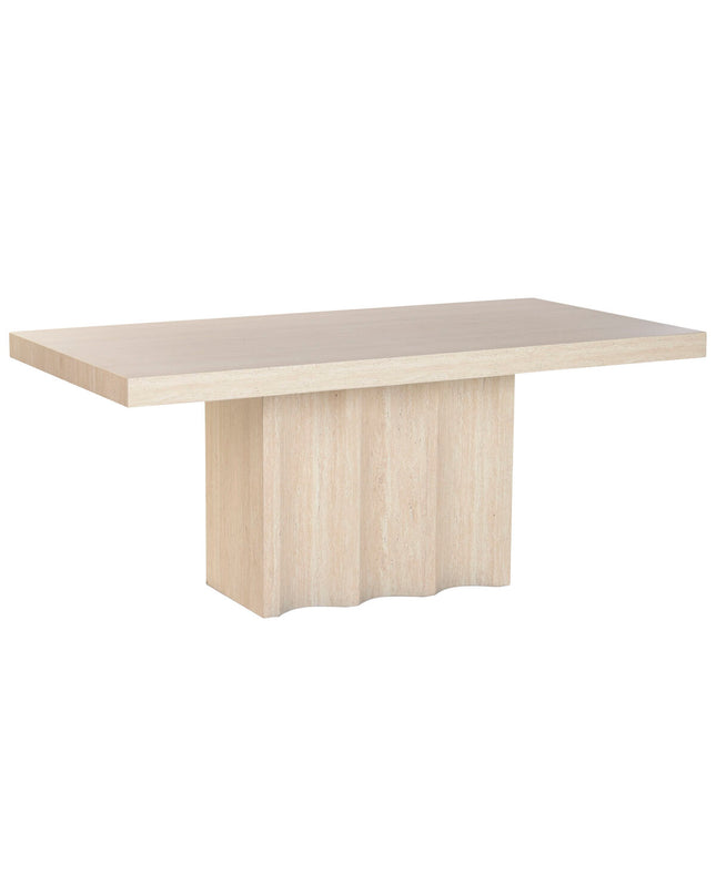 Home ESPRIT dining table in wood, 180 x 90 x 76 cm, with a smooth rectangular surface and sturdy legs.