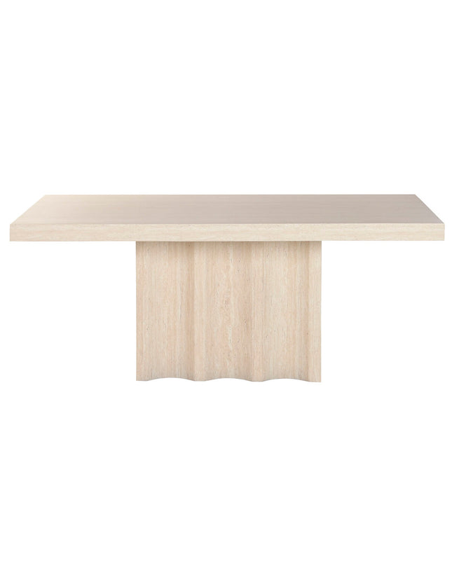 Home ESPRIT wooden dining table with 180x90x76 cm dimensions, showcasing its sturdy tabletop and sleek design.