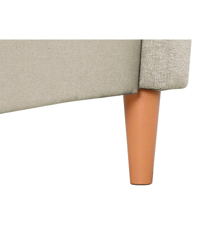 Beige Home ESPRIT bed with dimensions 170x219x104 cm, shown in a home bedroom setting with bedding and pillows.