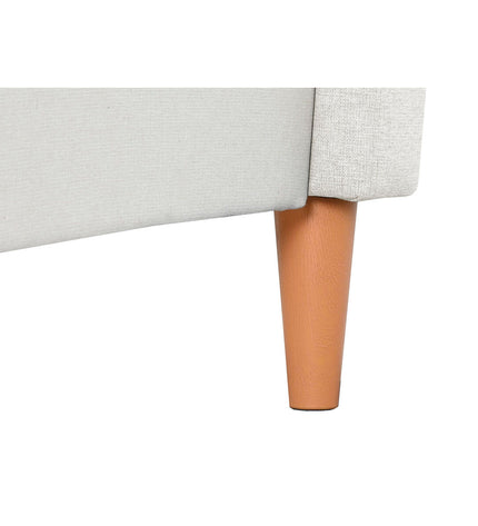 Home ESPRIT beige bed measuring 170x219x104 cm, featuring a modern design with soft fabric upholstery.