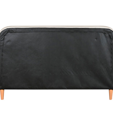 Home ESPRIT beige bed frame in 170x219 cm with a sturdy wooden structure and a clean, modern design.