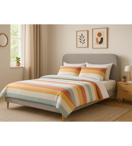 Home ESPRIT light gray bed frame measuring 170x219x104 cm, modern furniture for bedroom decor.