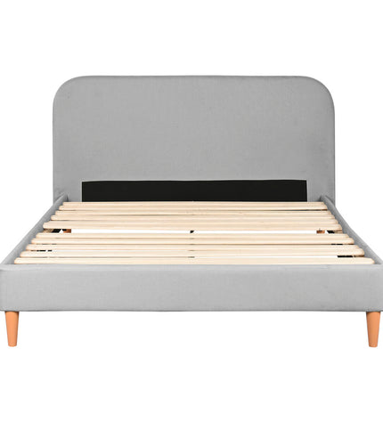 Home ESPRIT light grey bed frame measuring 170x219x104 cm, featuring a modern design and sturdy construction.