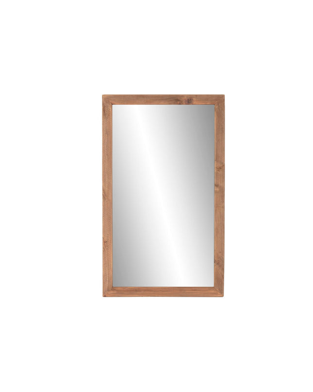 Home ESPRIT Alpino wall mirror with a natural wood frame, measuring 100x4x60 cm, ideal for home decor and interior design.