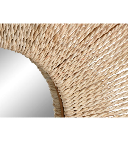 Home ESPRIT Cottage wall mirror, natural wood frame, 73x7x73 cm, suitable for home decor and interior design.