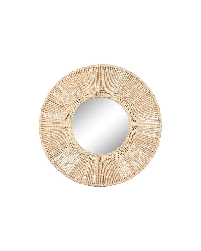 Home ESPRIT cottage wall mirror, natural wood finish, 73x7x73 cm, stylish home decor for living spaces