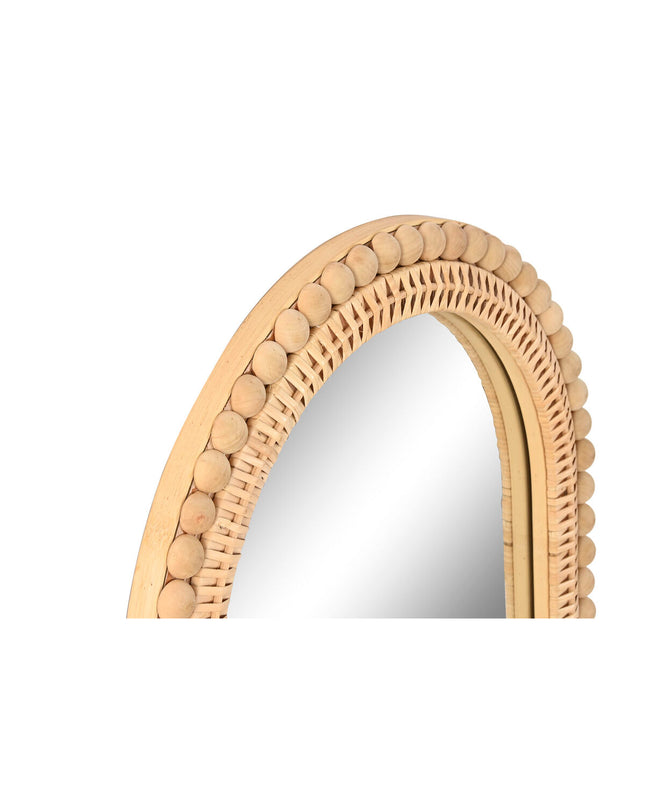 Home ESPRIT Wandspiegel in scandi style, natural wood frame, 48x3x80 cm, modern mirror for home decor.