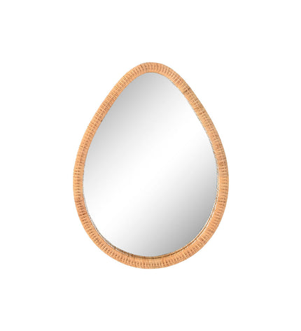 Scandinavian-style home ESPRIT wall mirror, natural wood frame, 60x4x80 cm, ideal for modern home decor and interior design.