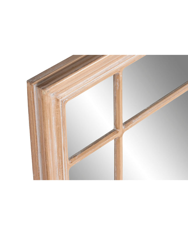 Home ESPRIT Wandspiegel with natural window decapé design, measuring 68 x 4 x 128 cm, decorative mirror for home decor.