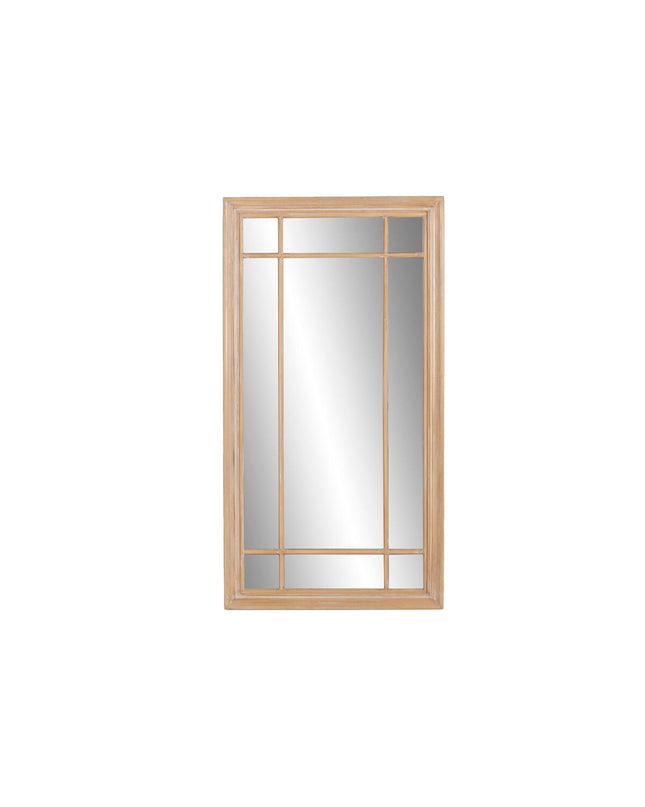 Home ESPRIT Wandspiegel Natuurlijk Venster Decapé, 68x4x128 cm, decorative mirror with a natural window-inspired design.