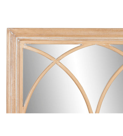 Home ESPRIT natural window mirror, decorative wall-mounted mirror with a rustic wood frame for home decor.