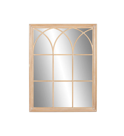 Home ESPRIT Wandspiegel with natural window frame design, decorative wall mirror for home decor and interior decoration.