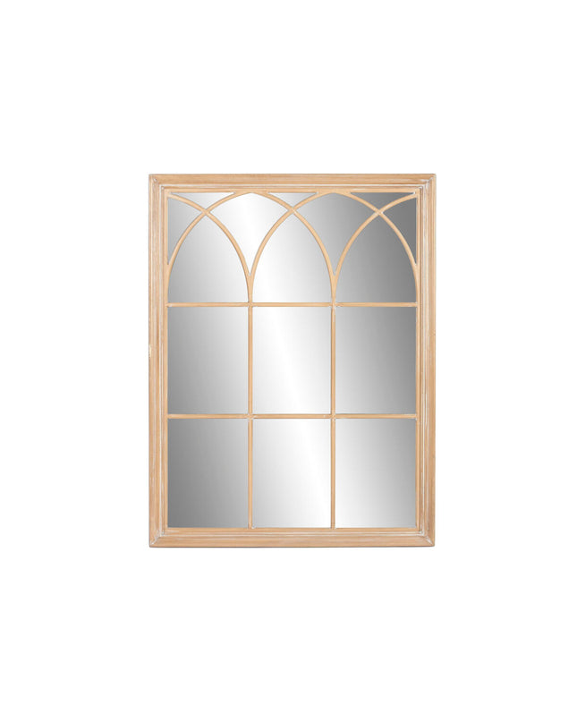 Home ESPRIT Wandspiegel with natural window frame design, decorative wall mirror for home decor and interior decoration.