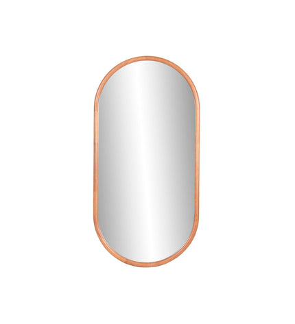 Home ESPRIT natural city-themed wall mirror for home decor, round with a sleek frame and reflective surface.