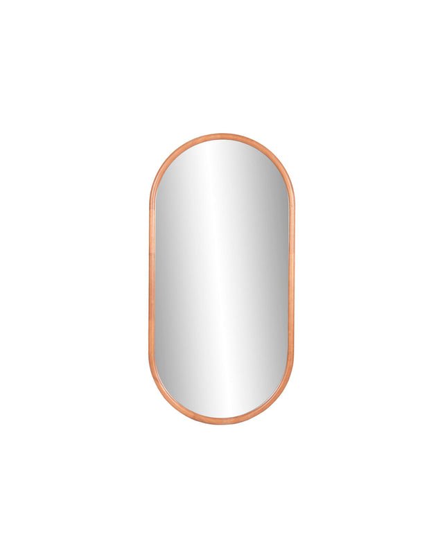 Home ESPRIT natural city-themed wall mirror for home decor, round with a sleek frame and reflective surface.