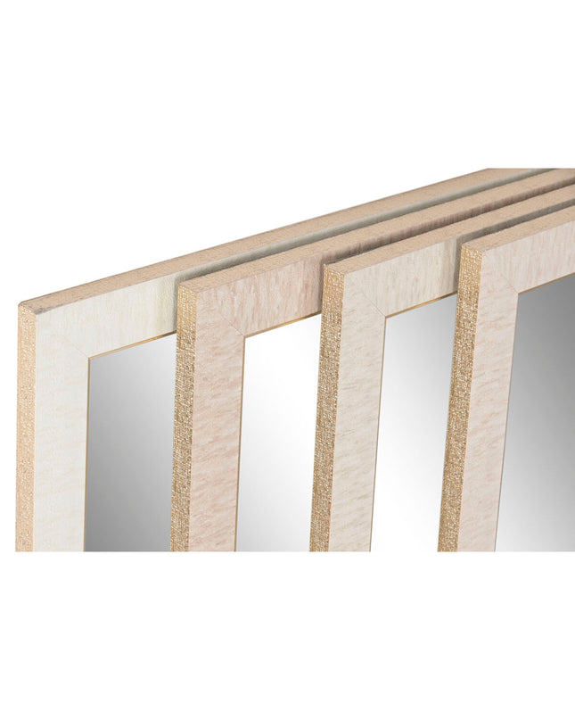 Set of four modern Home ESPRIT wall mirrors with beige, brown, and gray frames, measuring 68 x 2 x 156 cm each.