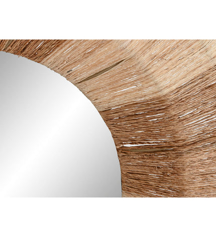 Home ESPRIT boho brown round wall mirror, natural wood finish, 87x8x87 cm, decorative home decor for living spaces