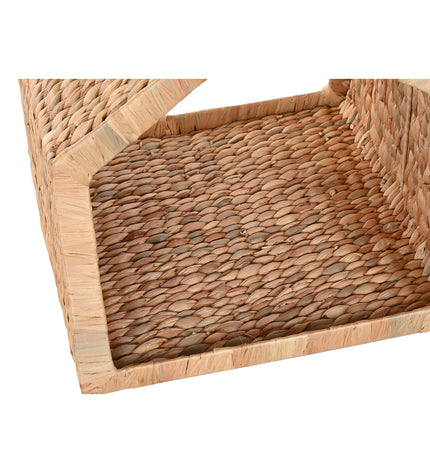Home ESPRIT pet bed in crème with metal frame and water hyacinth, measuring 43x43x46 cm, suitable for small pets.