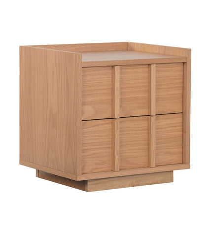 Home ESPRIT nightstand with 50x40x50 cm dimensions, featuring a modern design in a home bedroom setting.