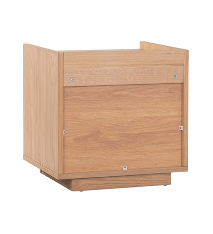 Home ESPRIT nightstand measuring 50x40x50 cm, wooden bedside table with a modern design for bedroom decor.