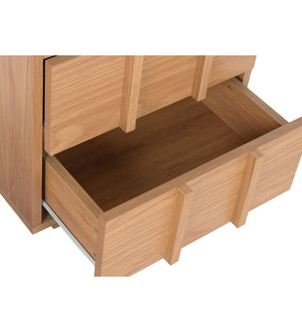 Home ESPRIT nightstand with 50x40x50 cm dimensions, featuring a modern design and wooden finish, suitable for bedroom decor.