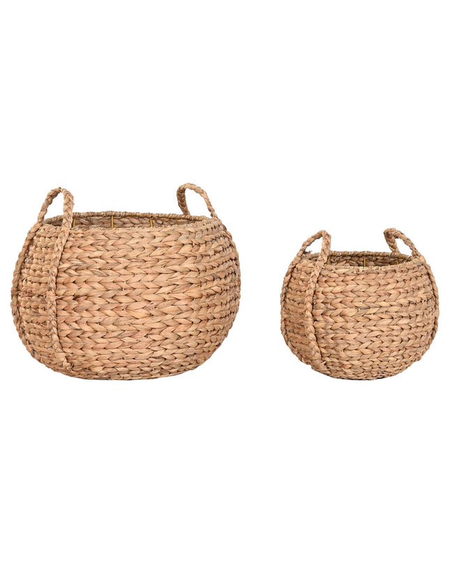 Decorative Mand Home ESPRIT made of natural water hyacinth and sea grass, used for home storage and organization.