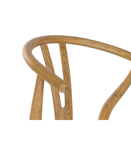 Home ESPRIT keukenstoel with natural rotan and elmhout frame, 55x46x80 cm, modern house and kitchen furniture.