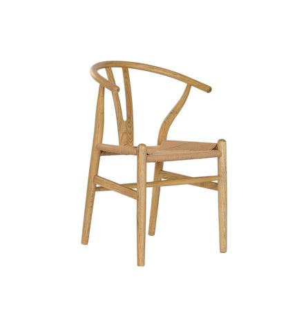 Home ESPRIT keukenstoel with natural rotan and elmhout, 55x46x80 cm, modern dining chair for kitchen and home use.