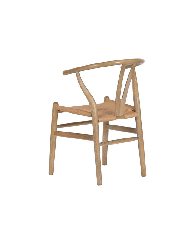 Home ESPRIT keukenstoel in rotan en elmhout, 55x46x80 cm, modern design for kitchen and dining areas.