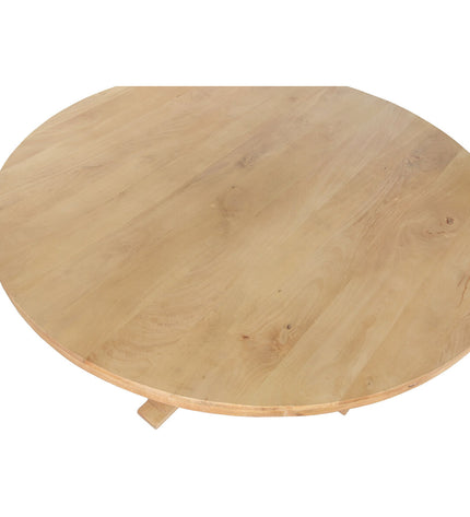 Home ESPRIT eettafel in natuurlijk hout, 150x150x76 cm, with a rectangular tabletop and sturdy wooden legs.