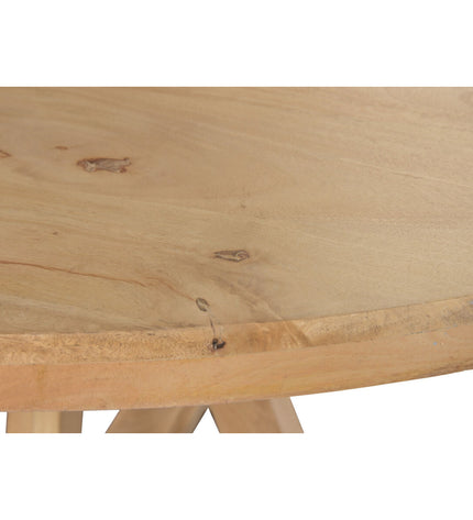 Home ESPRIT eettafel in natuurlijk hout, 150x150x76 cm, modern square dining table with wooden finish.