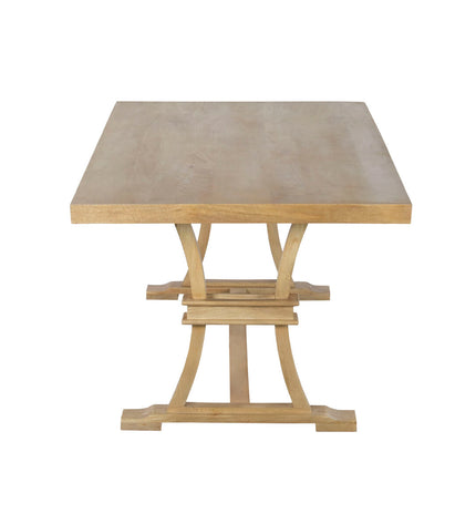 Home ESPRIT eettafel in natuurlijk mangohout, sturdy dining table with a warm wood finish for modern home kitchens.