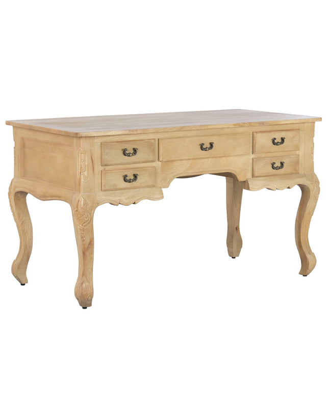 Home ESPRIT bureau in natural wood finish, stylish home office furniture with a sleek, modern design and ample workspace.