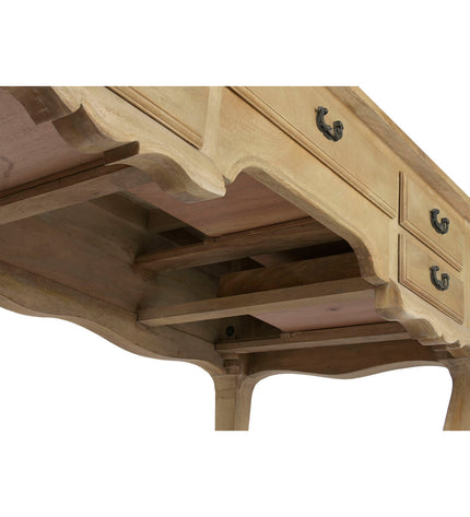 Home ESPRIT Bureau in natural wood finish, stylish home office desk with a clean, modern design and smooth wooden surface.