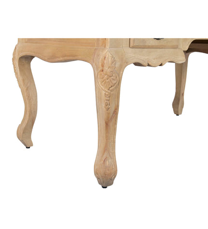 Home ESPRIT bureau in natural wood finish, stylish home furniture for study or work, with a sleek wooden design and modern look.