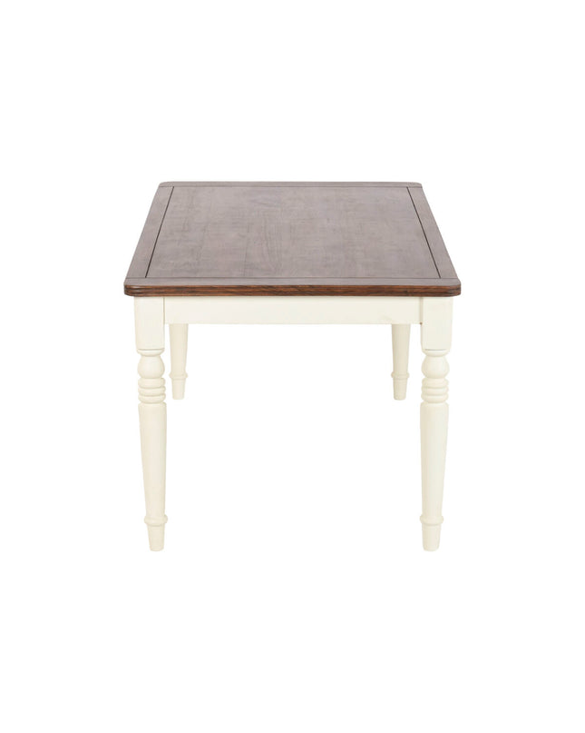 Home ESPRIT eettafel in bruin crème mangohout met MDF, 160x90x76 cm, modern dining table with wood finish.