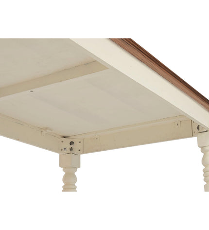 Home ESPRIT dining table in warm brown and cream with mango wood and MDF, measuring 160x90x76 cm, showcasing a modern design.