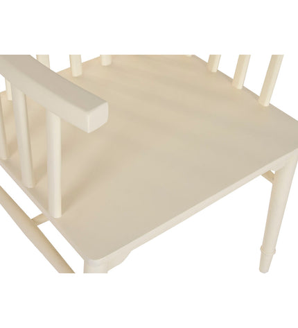 Home ESPRIT kitchen chair in crème with mango wood and MDF, measuring 50x60x98 cm, showing the stylish wooden seat and legs.
