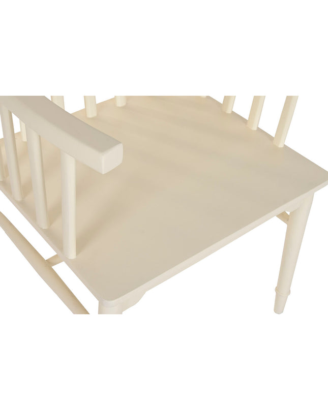 Home ESPRIT kitchen chair in crème with mango wood and MDF, measuring 50x60x98 cm, showing the stylish wooden seat and legs.