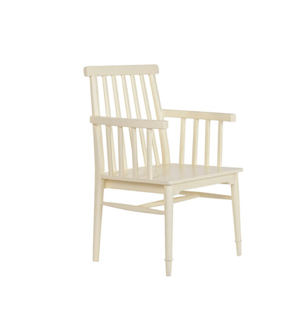 Home ESPRIT kitchen chair in crème with mango wood and MDF, showing the seat and wooden frame.