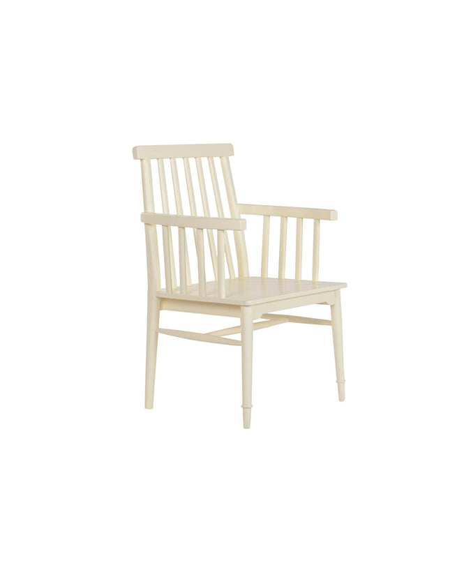 Home ESPRIT kitchen chair in crème with mango wood and MDF, showing the seat and wooden frame.