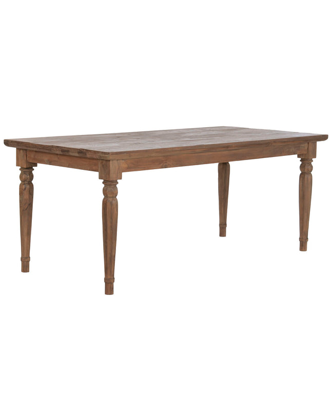 Home ESPRIT teakhouten eettafel 200x90x78 cm met slijtvast oppervlak en modern design, geschikt voor huis en koken.