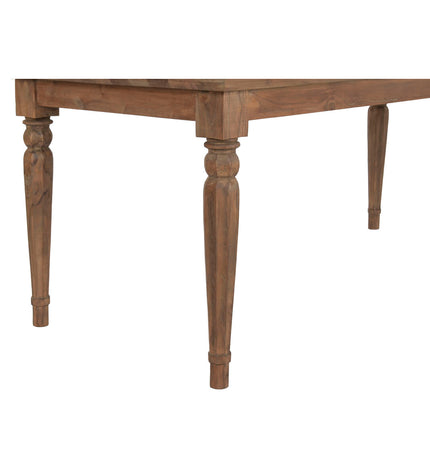 Home ESPRIT teakhouten eettafel 200 x 90 x 78 cm met stevige houten tafelblad en moderne design, geschikt voor huis en koken.