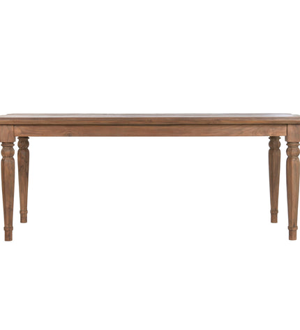 Home ESPRIT teakhouten eettafel 200x90x78 cm met stevig ontwerp en natuurlijke afwerking, perfect voor huis en koken.