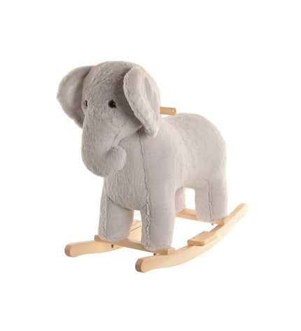 Gray baby rocking chair by Home ESPRIT with elephant design, suitable for young children and playroom decor.