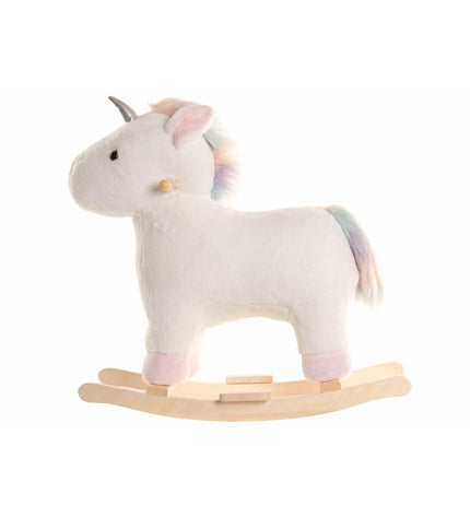 White children's swing chair with a natural-colored unicorn design, perfect for babies and young children by Home ESPRIT.