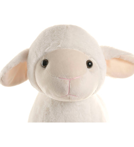Home ESPRIT white natural sheep-shaped baby swing chair, soft plush material, designed for young children’s comfort and play.