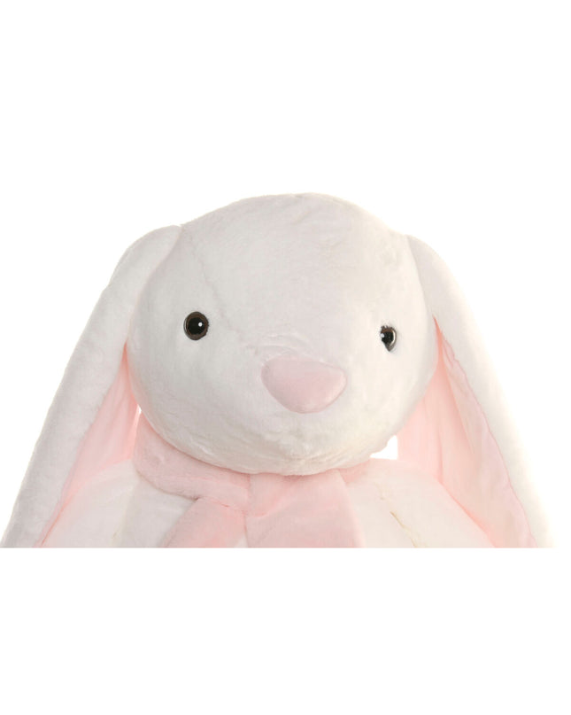 Two Home ESPRIT plush white polyester bunny toys for children, soft stuffed animal plush toys in the image.